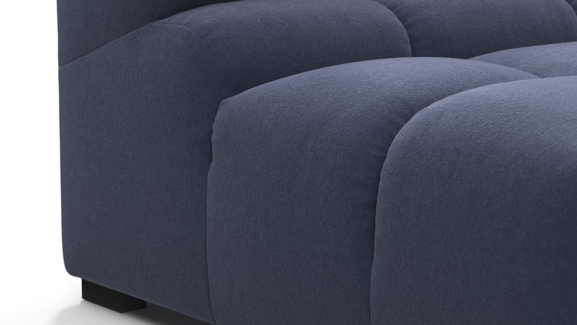 Tufty - Tufty Sectional, Small, Right Chaise, Royal Blue Wool