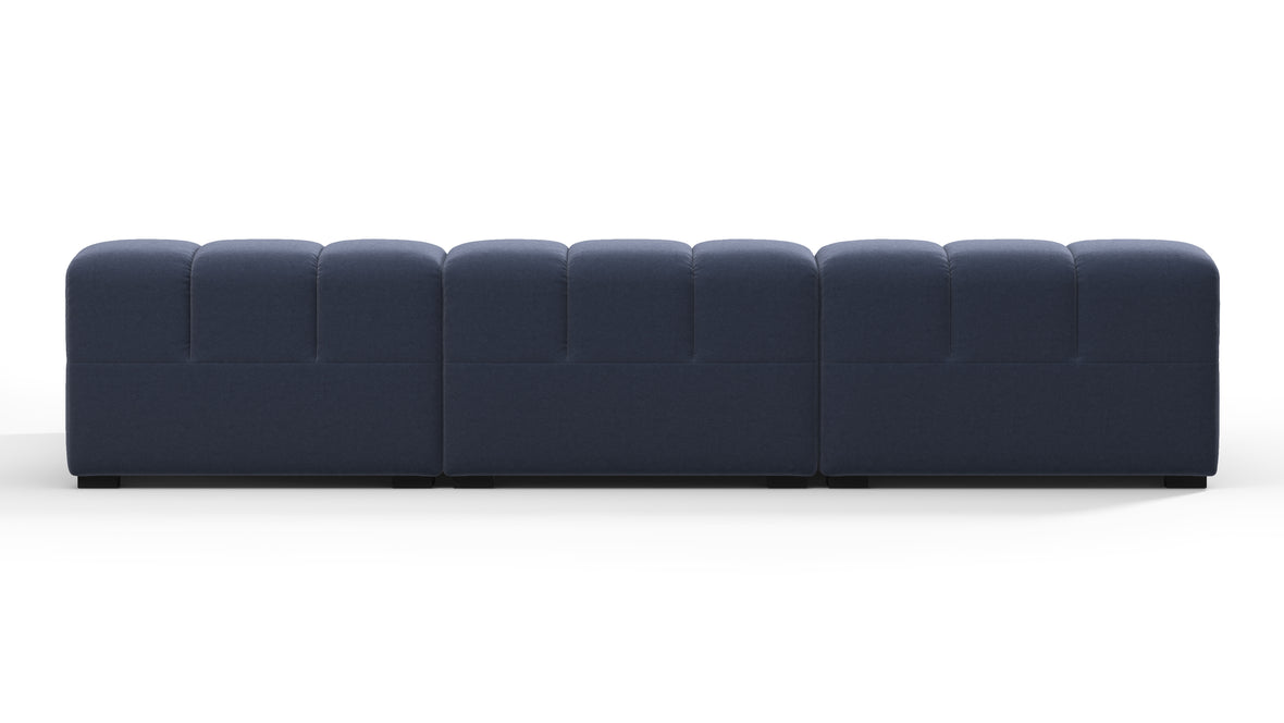 Tufty - Tufty Sectional, Small, Right Chaise, Royal Blue Wool