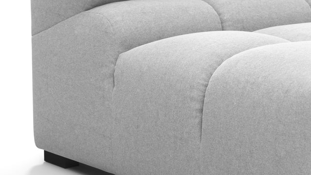 Tufty - Tufty Sectional, Small, Right Chaise, Light Gray Wool