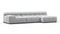 Tufty - Tufty Sectional, Small, Right Chaise, Light Gray Wool