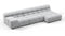Tufty - Tufty Sectional, Small, Right Chaise, Light Gray Wool
