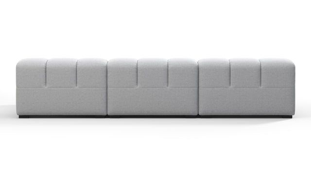 Tufty - Tufty Sectional, Small, Right Chaise, Light Gray Wool
