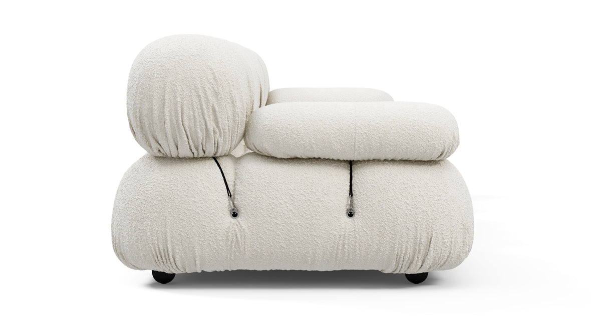 Bellini Sofa - Mario Bellini Three Seater Sofa, White Boucle