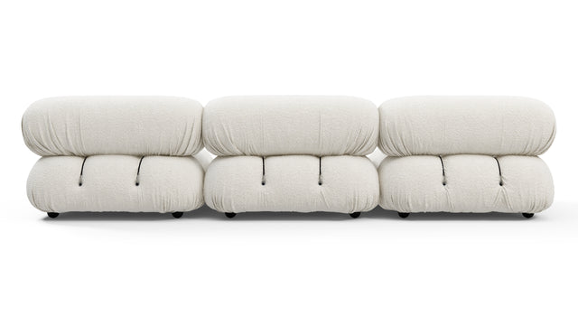 Bellini Sofa - Mario Bellini Three Seater Sofa, White Boucle
