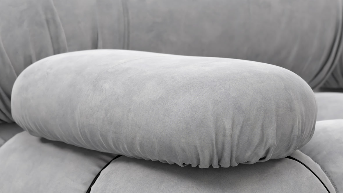 Bellini Sofa - Mario Bellini Three Seater Sofa, Light Gray Velvet