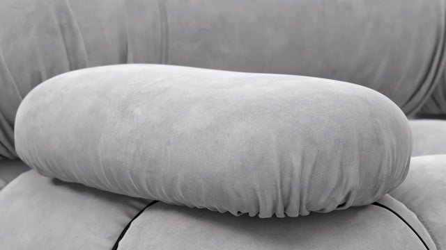 Bellini Sofa - Mario Bellini Three Seater Sofa, Light Gray Velvet