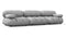 Bellini Sofa - Mario Bellini Three Seater Sofa, Light Gray Velvet