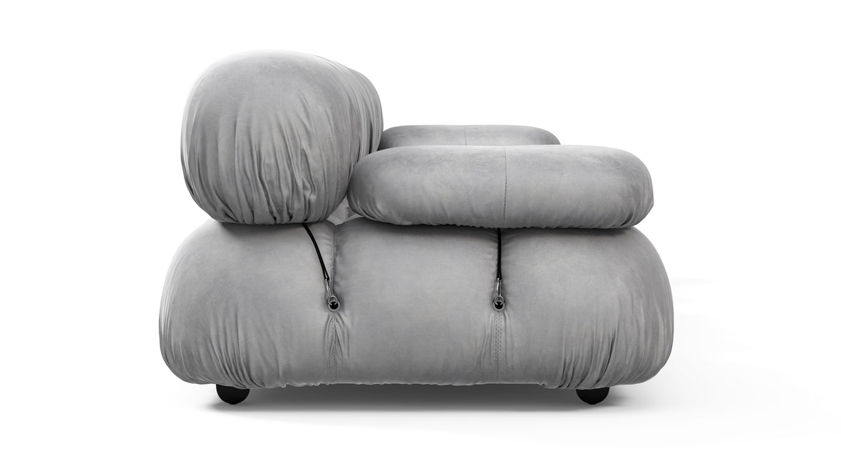 Bellini Sofa - Mario Bellini Three Seater Sofa, Light Gray Velvet