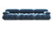 Bellini Sofa - Mario Bellini Three Seater Sofa, Aegean Blue Velvet