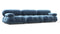 Bellini Sofa - Mario Bellini Three Seater Sofa, Aegean Blue Velvet