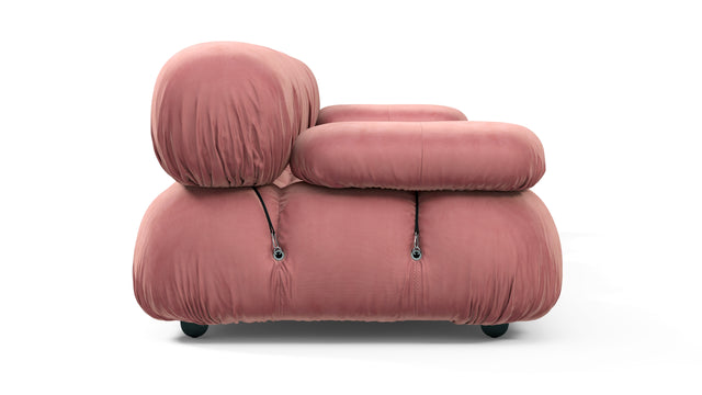 Bellini Sofa - Mario Bellini Three Seater Sofa, Blush Pink Velvet