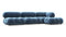 Bellini Sectional - Mario Bellini Sectional, Right Chaise, Aegean Blue Velvet