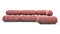 Bellini Sectional - Mario Bellini Sectional, Right Chaise, Blush Pink Velvet