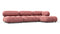 Bellini Sectional - Mario Bellini Sectional, Right Chaise, Blush Pink Velvet