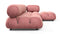 Bellini Sectional - Mario Bellini Sectional, Right Chaise, Blush Pink Velvet