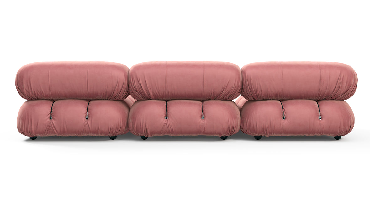 Bellini Sectional - Mario Bellini Sectional, Right Chaise, Blush Pink Velvet