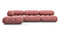 Bellini Sectional - Mario Bellini Sectional, Left Chaise, Blush Pink Velvet