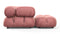 Bellini Sectional - Mario Bellini Sectional, Left Chaise, Blush Pink Velvet