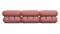 Bellini Sectional - Mario Bellini Sectional, Left Chaise, Blush Pink Velvet