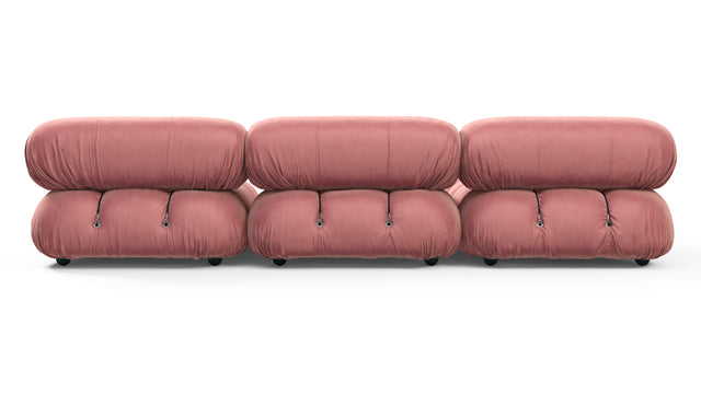 Bellini Sectional - Mario Bellini Sectional, Left Chaise, Blush Pink Velvet