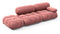 Bellini Sofa - Mario Bellini Open End Sofa, Left, Blush Pink Velvet