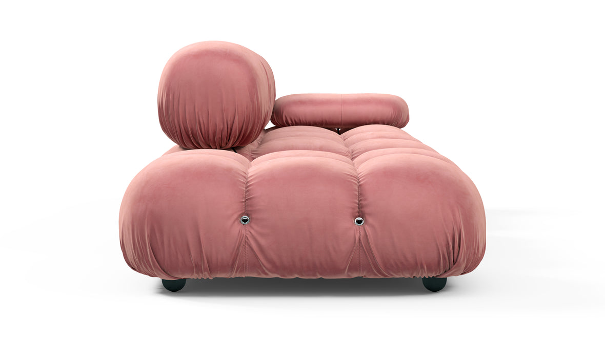 Bellini Sofa - Mario Bellini Open End Sofa, Left, Blush Pink Velvet
