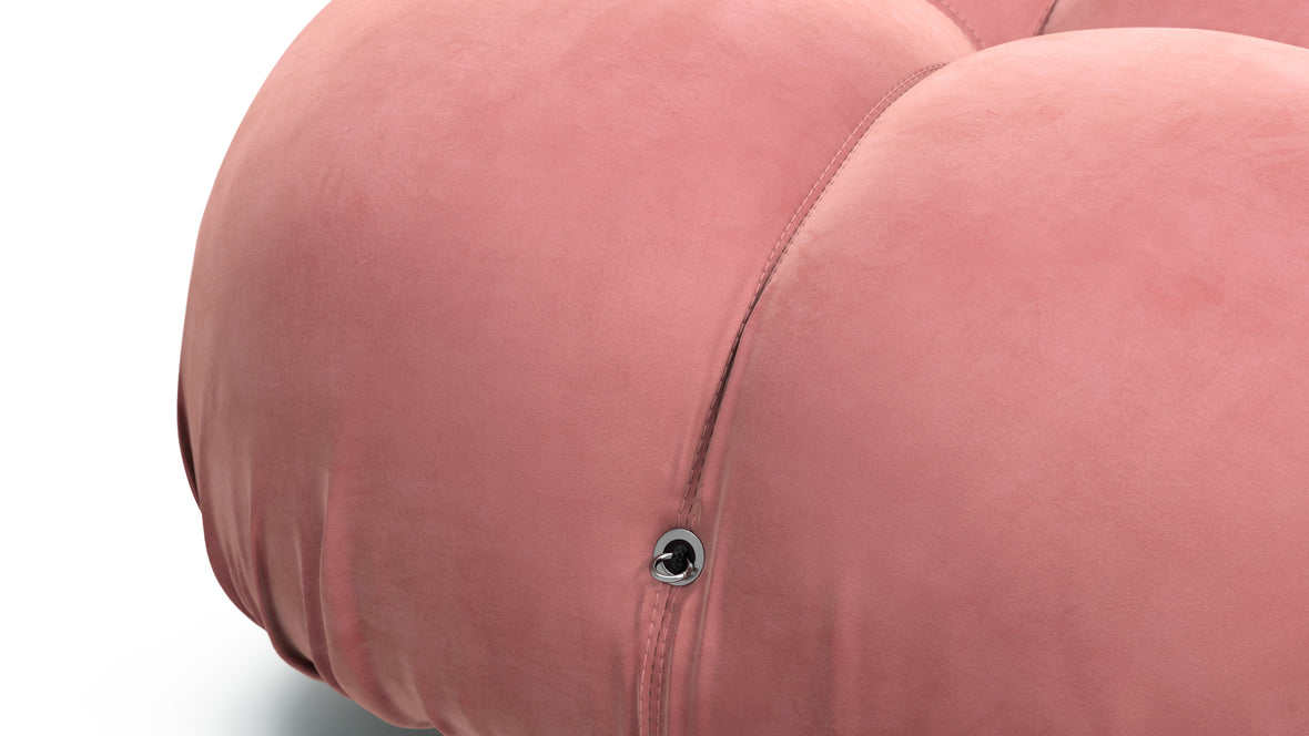 Bellini Sofa - Mario Bellini Open End Sofa, Left, Blush Pink Velvet