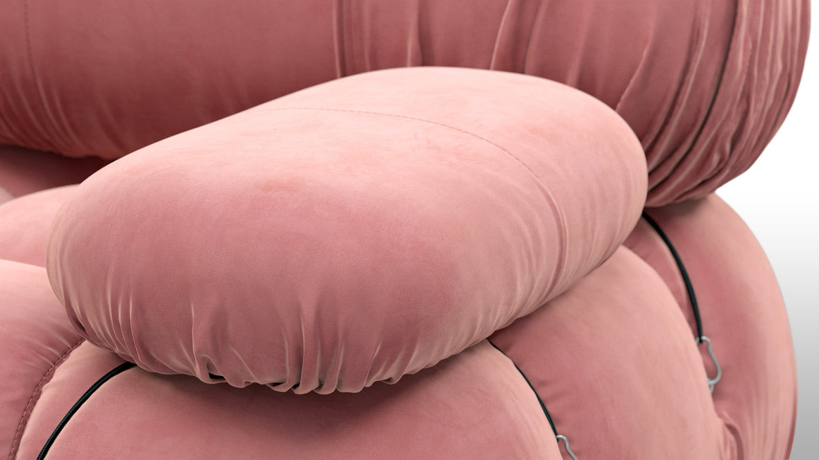 Bellini Sofa - Mario Bellini Open End Sofa, Left, Blush Pink Velvet