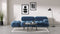 Bellini Sofa - Mario Bellini Open End Sofa, Left, Aegean Blue Velvet