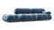 Bellini Sofa - Mario Bellini Open End Sofa, Left, Aegean Blue Velvet