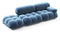 Bellini Sofa - Mario Bellini Open End Sofa, Left, Aegean Blue Velvet
