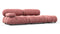 Bellini Sofa - Mario Bellini Open End Sofa, Right, Blush Pink Velvet