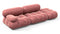 Bellini Sofa - Mario Bellini Open End Sofa, Right, Blush Pink Velvet