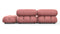Bellini Sofa - Mario Bellini Open End Sofa, Right, Blush Pink Velvet