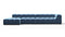 Tufty - Tufty Sectional, Large, Left Chaise, Aegean Blue Velvet