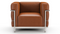 Corbusier - Corbusier Grand Modele Lounge Chair, Tan Premium Leather