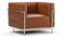 Corbusier - Corbusier Grand Modele Lounge Chair, Tan Premium Leather