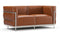 Corbusier - Corbusier Grand Modele Two Seater Sofa, Tan Premium Leather
