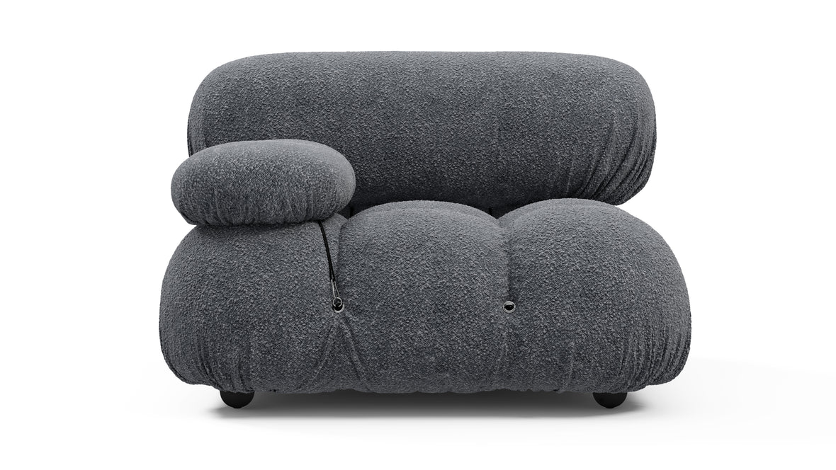 Bellini Module - Mario Bellini Module, Left Arm, Gray Boucle