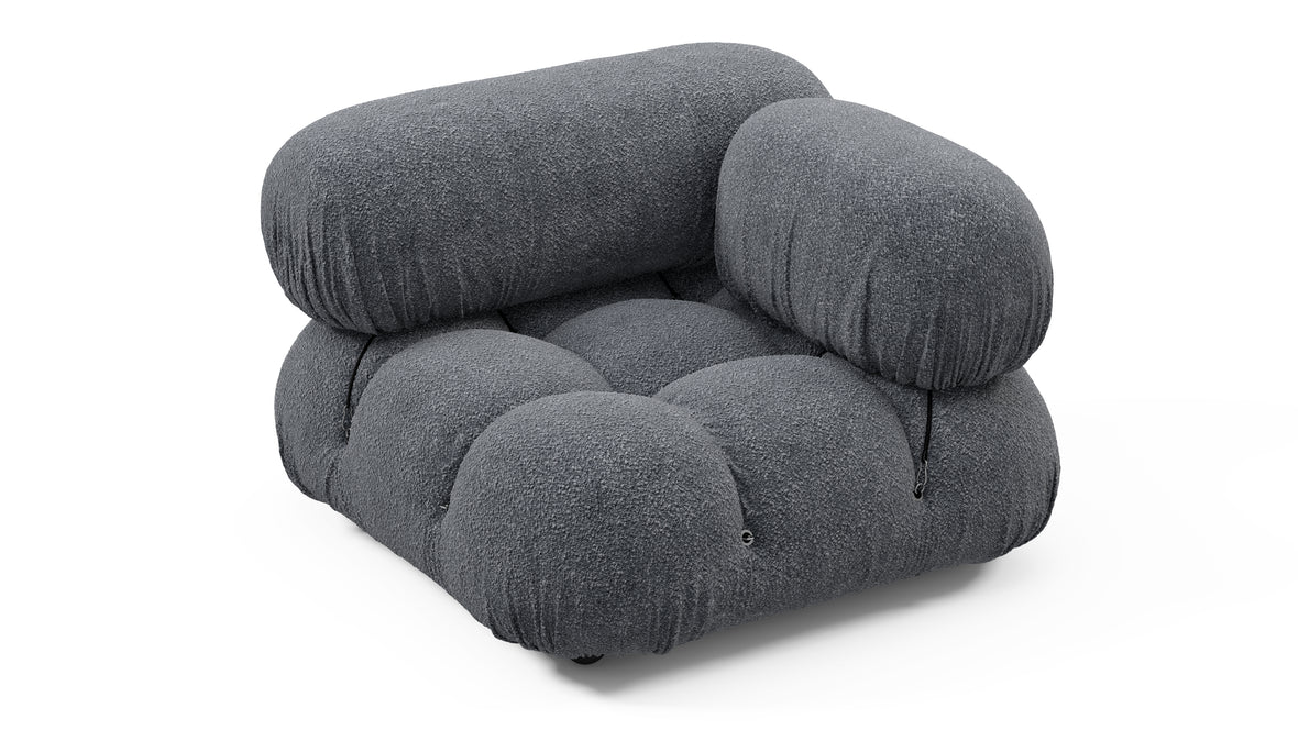 Bellini Module - Mario Bellini Module, Right Corner, Gray Boucle