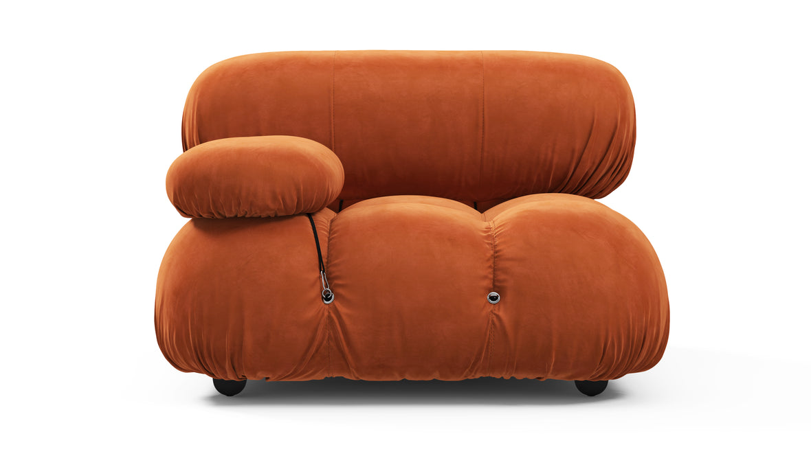 Bellini Module - Mario Bellini Module, Left Arm, Apricot Velvet