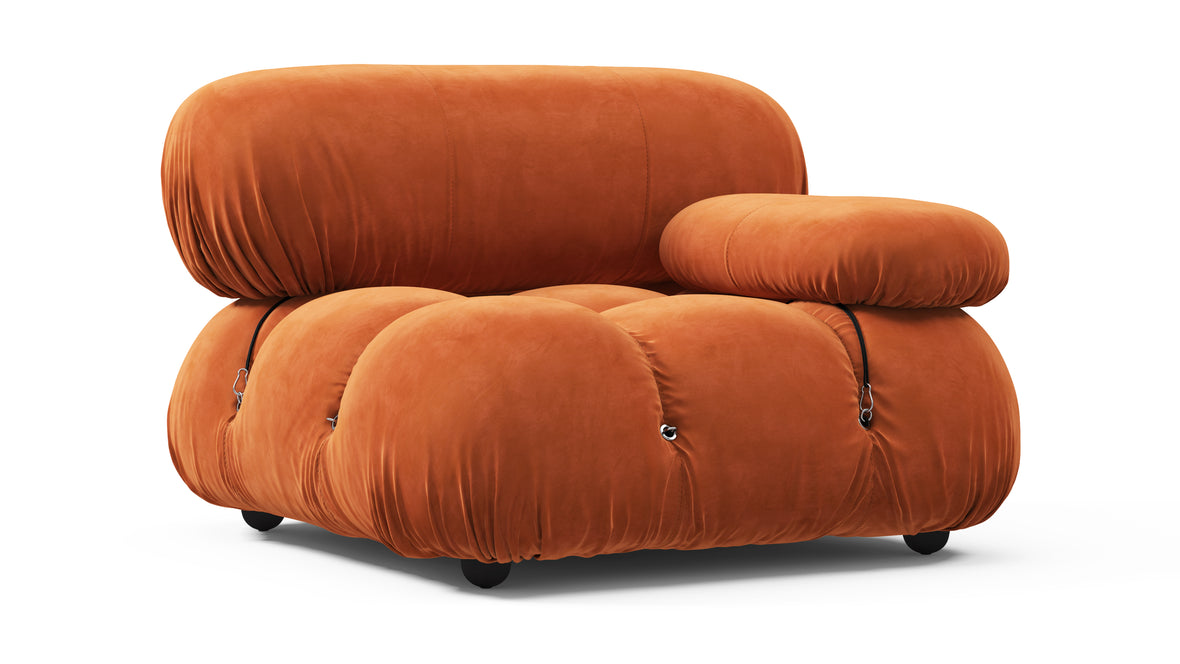 Bellini Module - Mario Bellini Module, Right Arm, Apricot Velvet