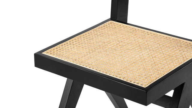 Jeanneret Dining Chair - Pierre Jeanneret Side Chair, Black