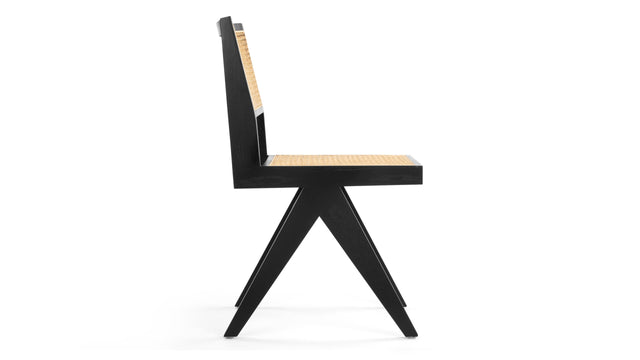 Jeanneret Dining Chair - Pierre Jeanneret Side Chair, Black