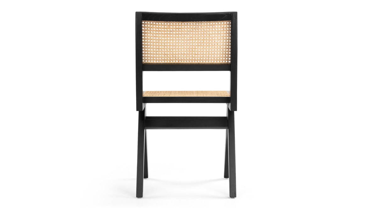 Jeanneret Dining Chair - Pierre Jeanneret Side Chair, Black