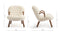 Clam - Clam Chair, White Long Hair Sherpa