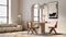 Saturn - Saturn Round Pedestal Dining Table, Travertine, 47in