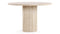 Saturn - Saturn Round Pedestal Dining Table, Travertine, 47in