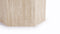 Saga - Saga Round Pedestal Dining Table, Travertine, 47in