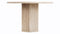 Saga - Saga Round Pedestal Dining Table, Travertine, 47in